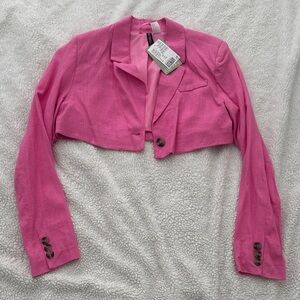 H&M Pink Cropped Jacket